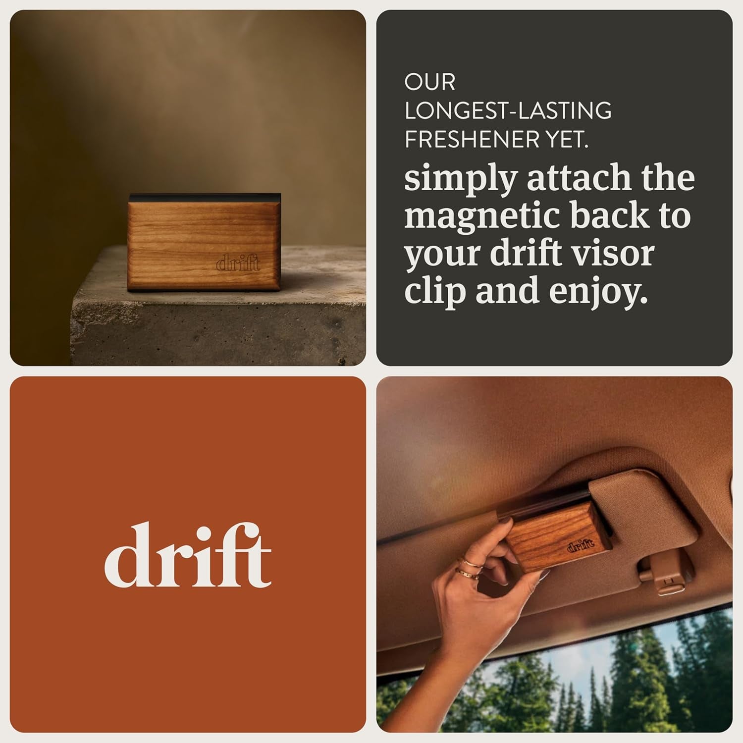 Car Air Freshener - Wood Air Freshener - Car Odor Eliminator - Teak Scent Starter Kit