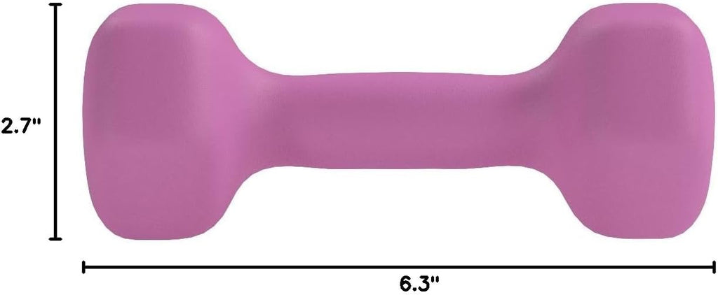 Elevate Your Workouts with Our 3 Pound Neoprene Dumbbell Hand Weights - Set of 2 in Vibrant Purple