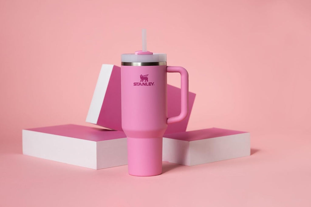 Stay Hydrated in Style with the Quencher H2.0 Tumbler - 40 Oz Insulated Stainless Steel Cup with Floral Design, Handle, and Straw
