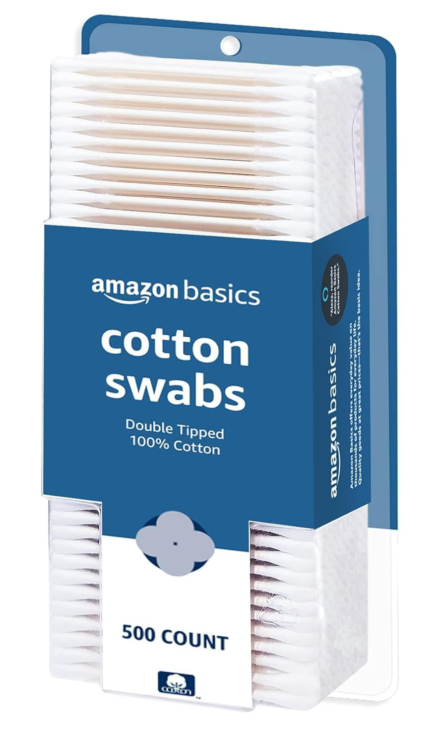 Double-Tipped Cotton Swabs for Personal Hygiene and Baby Care, Cotton, Versatile, Baby Safe, 500 Count