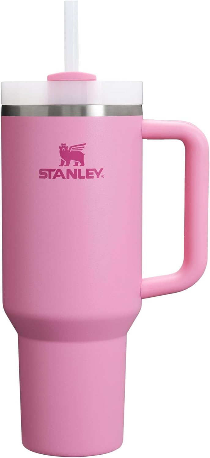 Stay Hydrated in Style with the Quencher H2.0 Tumbler - 40 Oz Insulated Stainless Steel Cup with Floral Design, Handle, and Straw