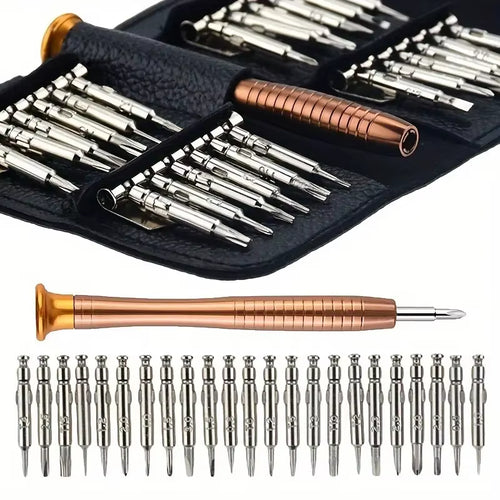 1 Set, Precision Screwdriver Set, 25 in 1 Repair Tool Kit, Small Screwdriver Set, Star/Y-Type/Flat-Blade/Triangle Screwdrivers F