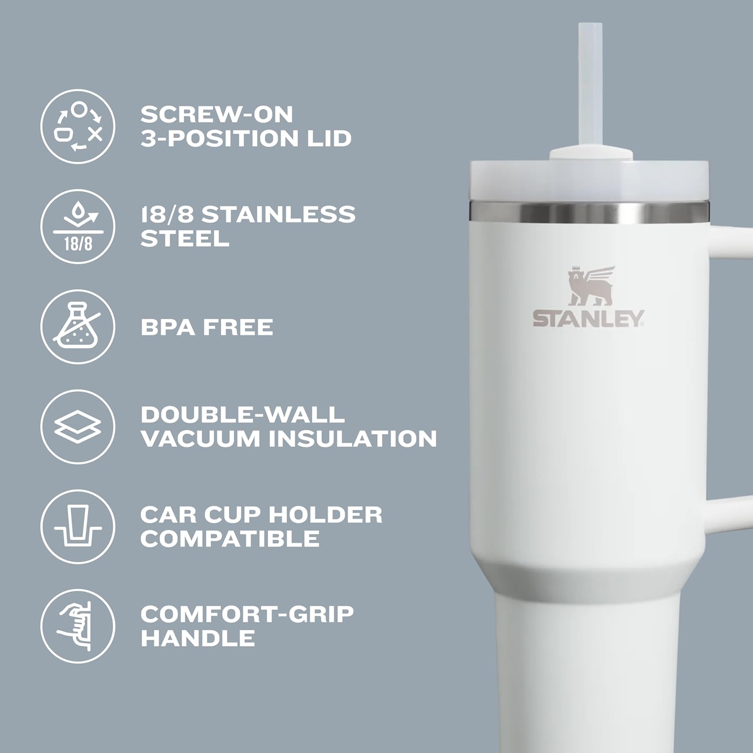 Stay Hydrated in Style with the Quencher H2.0 Tumbler - 40 Oz Insulated Stainless Steel Cup with Floral Design, Handle, and Straw