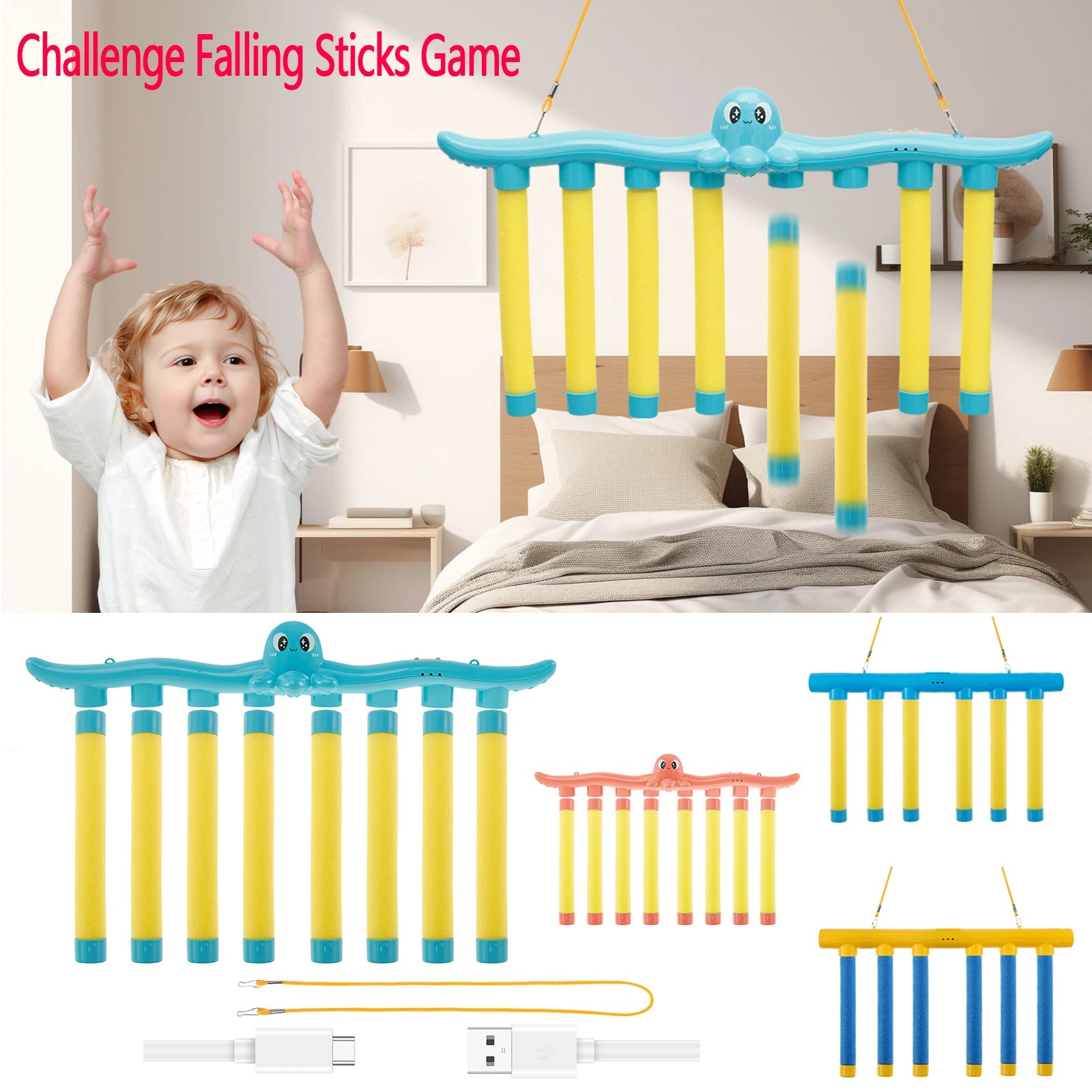 Exciting Challenge Falling Sticks Game - Enhance Hand-Eye Coordination with this Fun Parent-Child Interactive Toy!