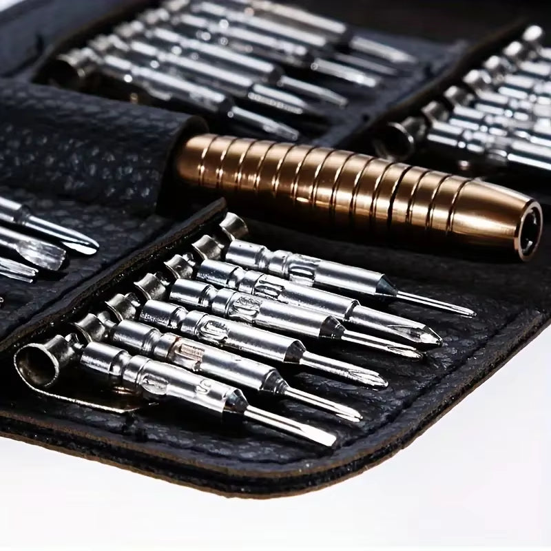 1 Set, Precision Screwdriver Set, 25 in 1 Repair Tool Kit, Small Screwdriver Set, Star/Y-Type/Flat-Blade/Triangle Screwdrivers F