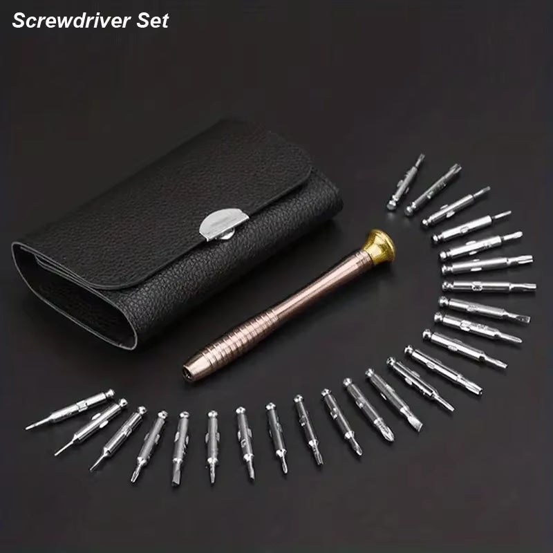 1 Set, Precision Screwdriver Set, 25 in 1 Repair Tool Kit, Small Screwdriver Set, Star/Y-Type/Flat-Blade/Triangle Screwdrivers F